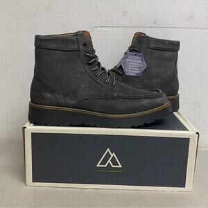 Alpine Mens Bryson Lace Up Moc Toe Style Gray Suede Leather Upper NEW - 11